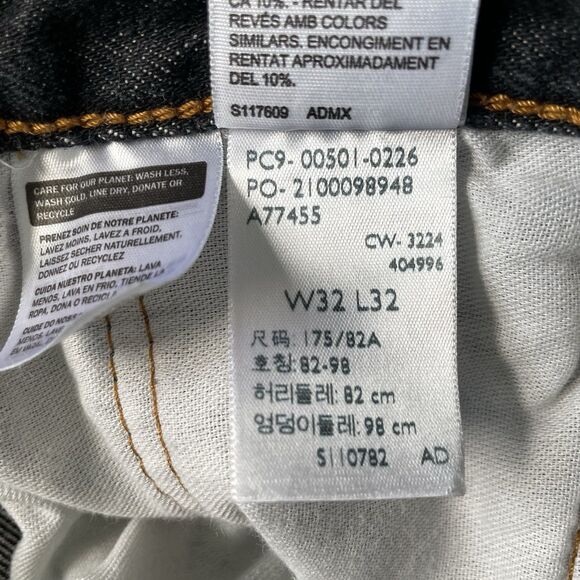 Levis 501 Original Shrink To Fit Jeans Mens Straight Leg Button Fly Black 32x30 - Picture 10 of 14